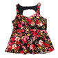Floral Black Sweetheart Peplum Regency Glam Cottage Whimsy Goth Torrid Top 2