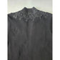 Black Regency Sweater Embroidered Dark Romantic Lace Chico's Cardigan Knit 3 XL