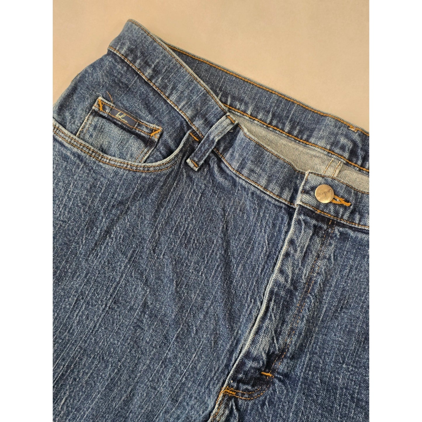 Blu Denim Capri Crop Blue Beach Resort Stretch Cotton Jeans Pants Plus 18 Medium