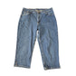 Blu Denim Capri Crop Blue Beach Resort Stretch Cotton Jeans Pants Plus 18 Medium