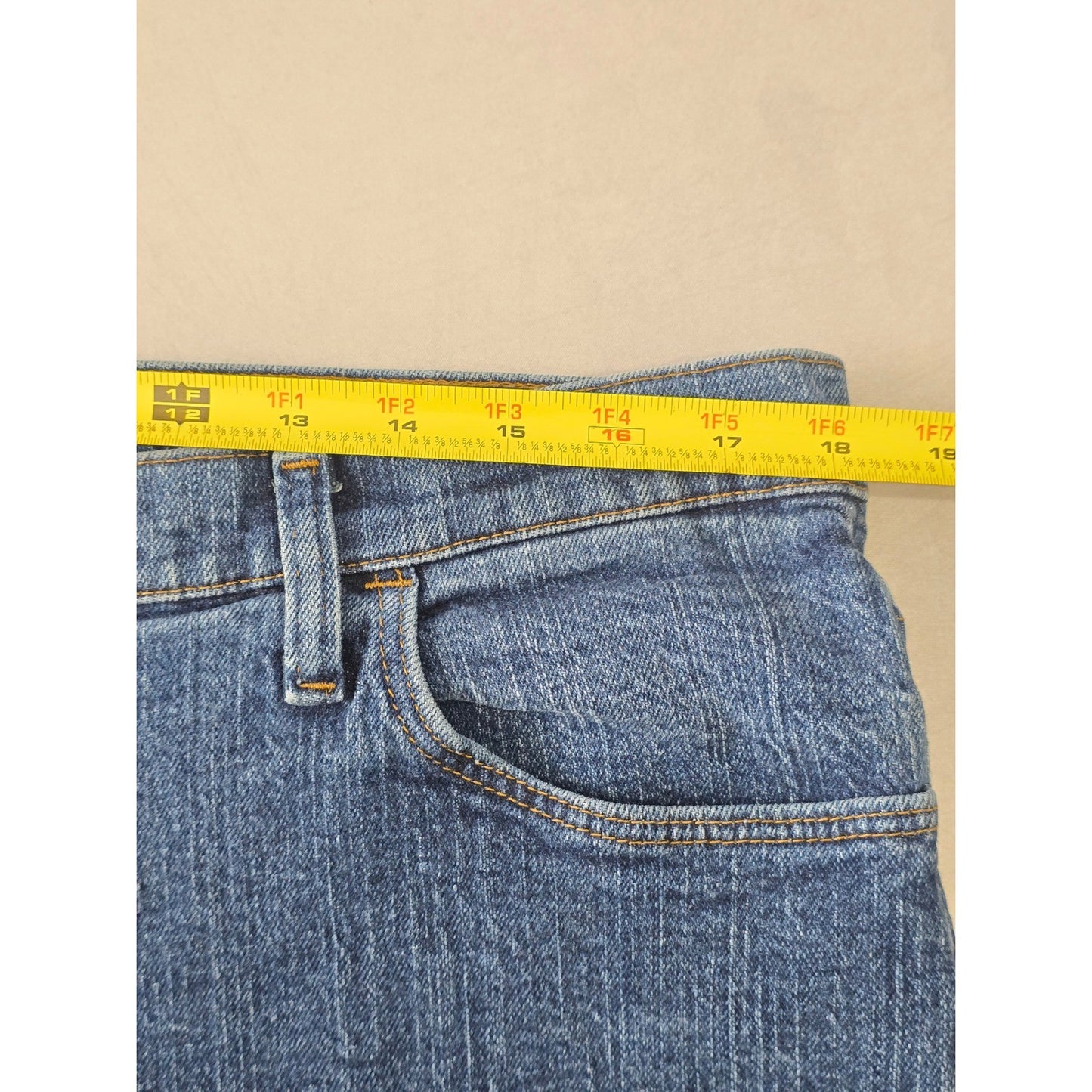 Blu Denim Capri Crop Blue Beach Resort Stretch Cotton Jeans Pants Plus 18 Medium