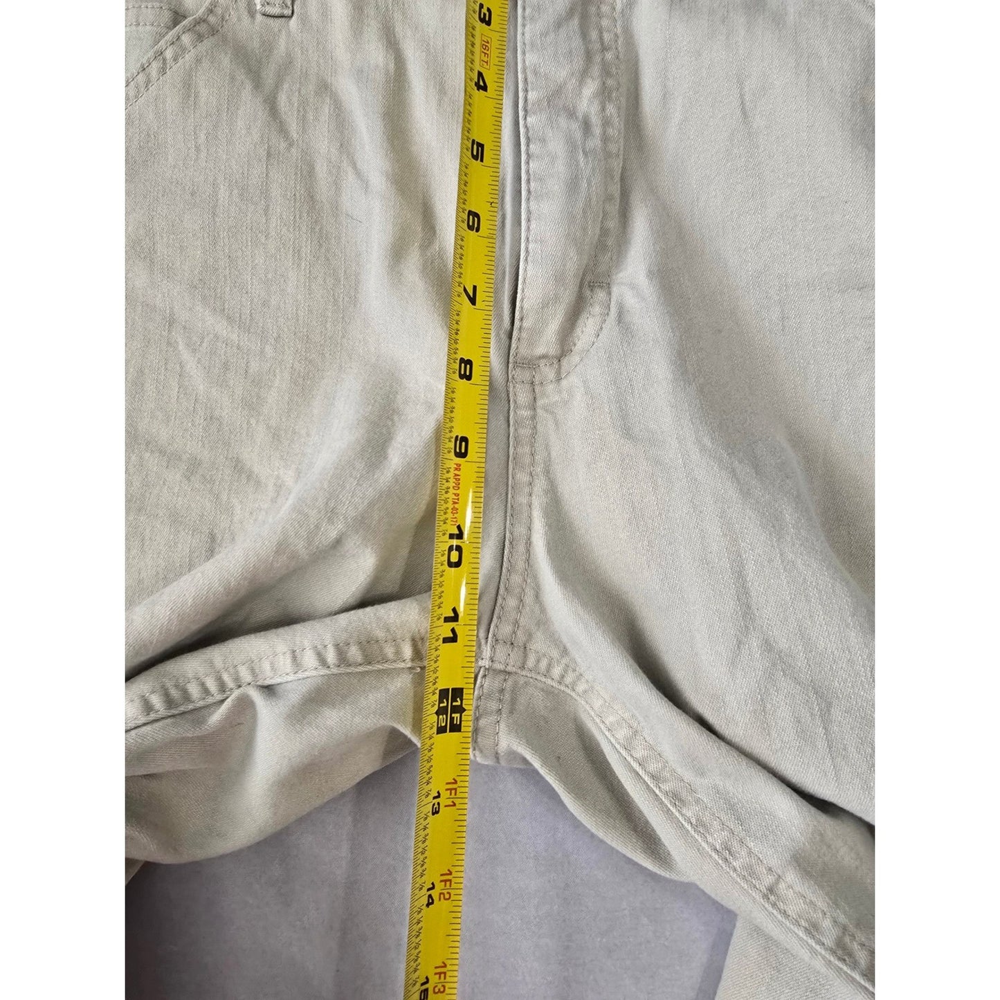 Mid Rise Capri Tan Beach Resort Preppy Tennis Cropped Mom Khaki Pants Plus 18M
