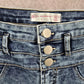 Blue Button Up 90s Vintage Skinny Jeans Denim Straight Leg Y2K Pants Size 9