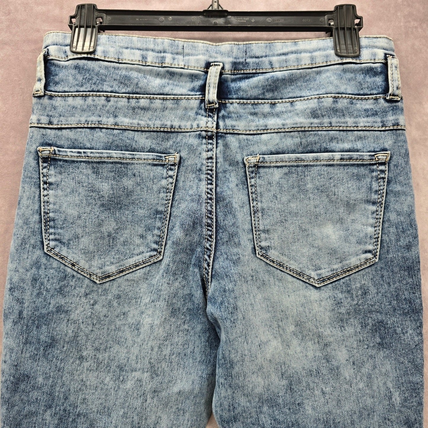 Blue Button Up 90s Vintage Skinny Jeans Denim Straight Leg Y2K Pants Size 9