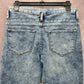 Blue Button Up 90s Vintage Skinny Jeans Denim Straight Leg Y2K Pants Size 9