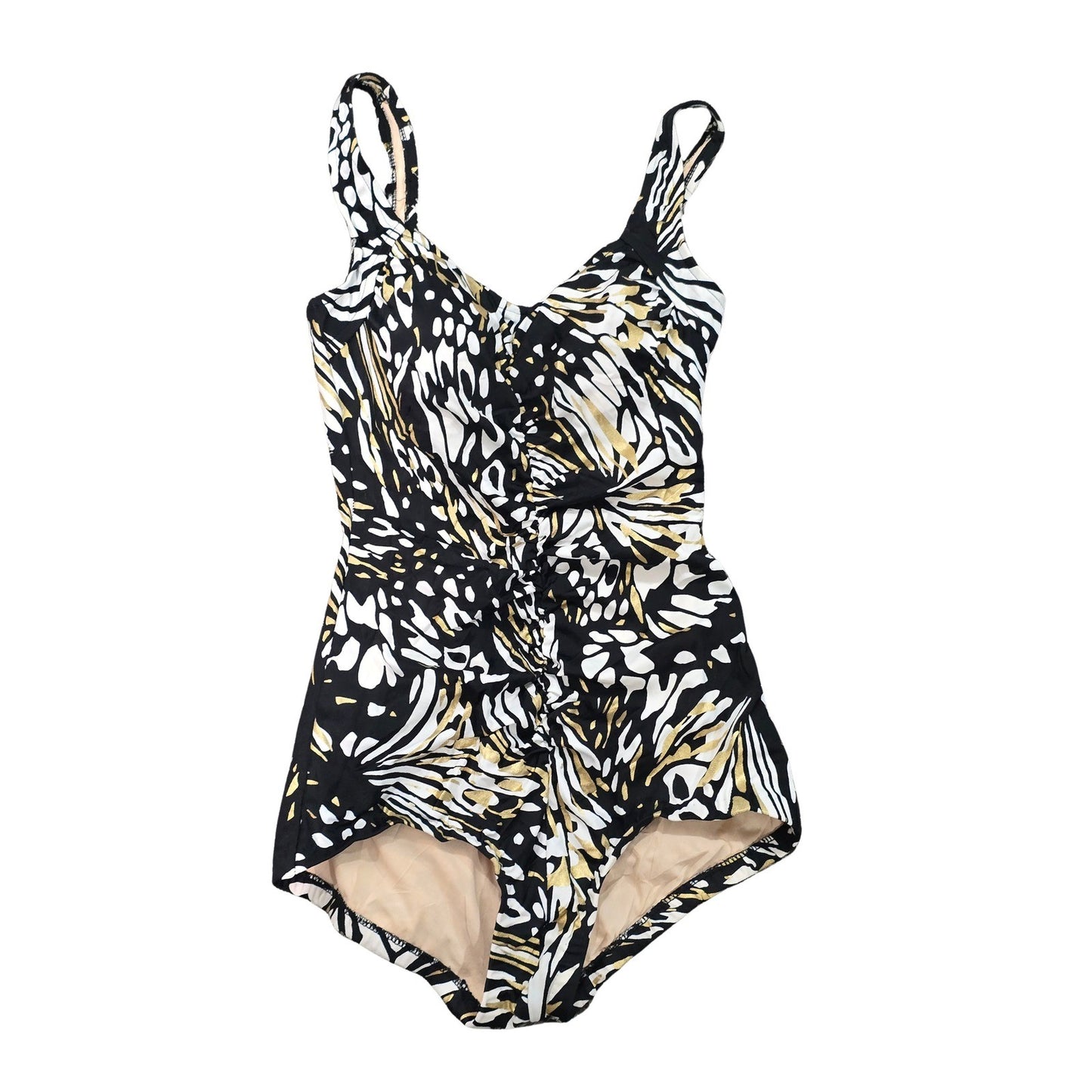 Metallic Gold Resort Vacation Beach One Piece Swimsuit Maxine of Hollywood 10