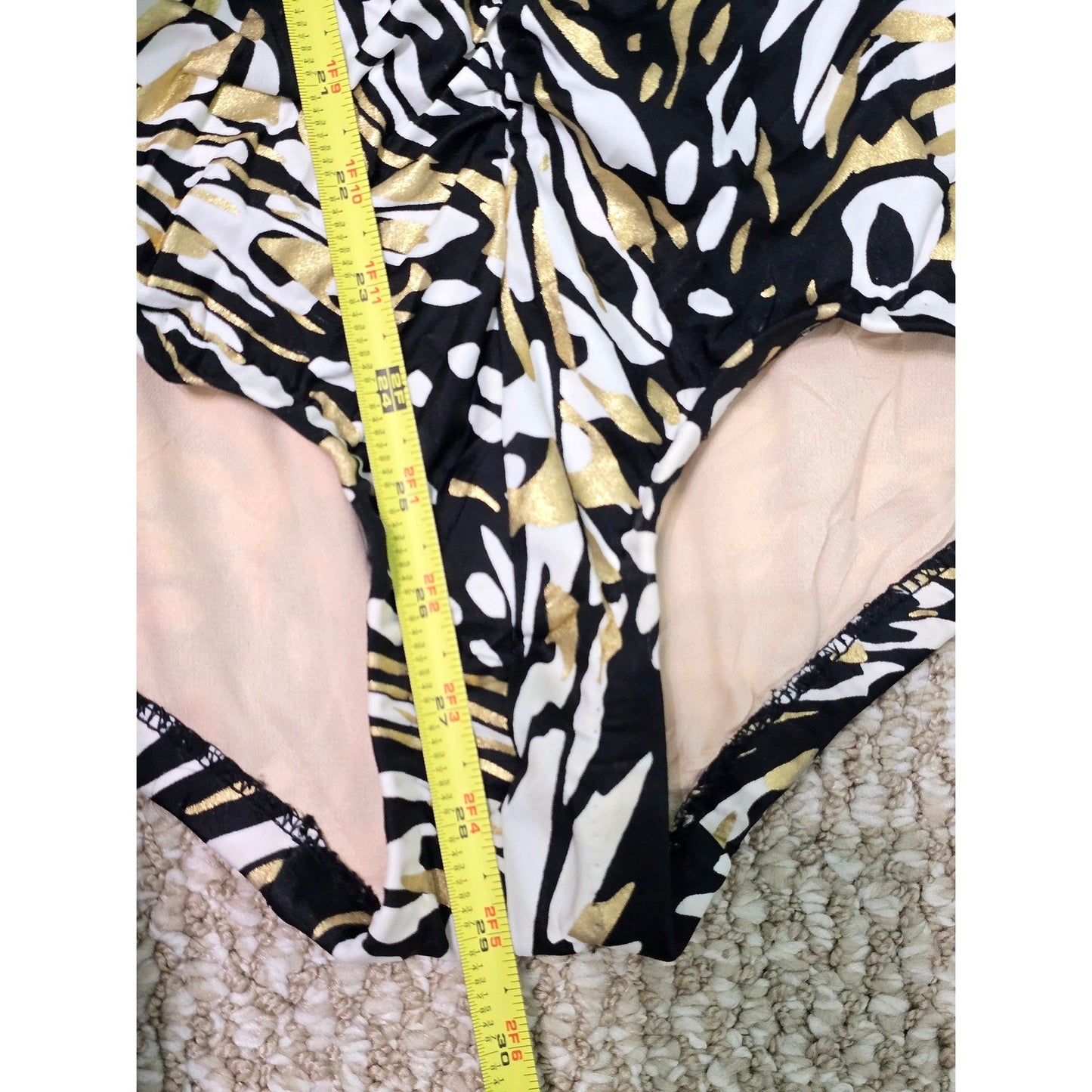 Metallic Gold Resort Vacation Beach One Piece Swimsuit Maxine of Hollywood 10