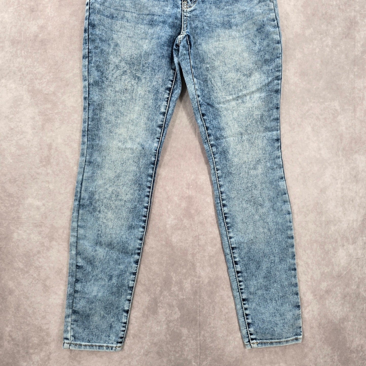 Blue Button Up 90s Vintage Skinny Jeans Denim Straight Leg Y2K Pants Size 9