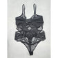 Black Lace Whimsygoth Romantic Dark Floral Hunkemoller Lingerie Bodysuit 38C