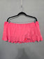 Catalina Pink Ruffle Swimsuit Beach Resort Barbiecore Vacation Mini Skirt XL