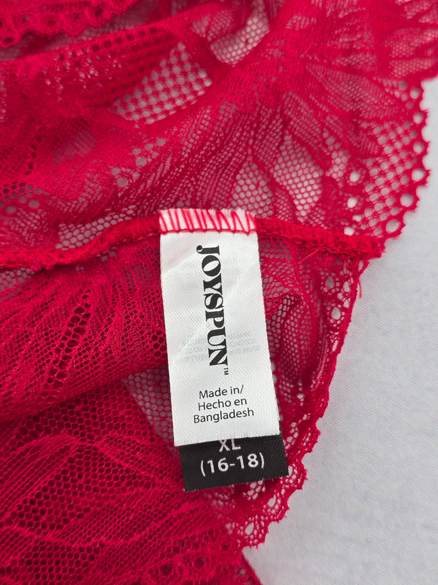 Lace Red Panty Lace Dainty Whimsy Sexy Goth Fairy Coquette Bridal XL 16/18