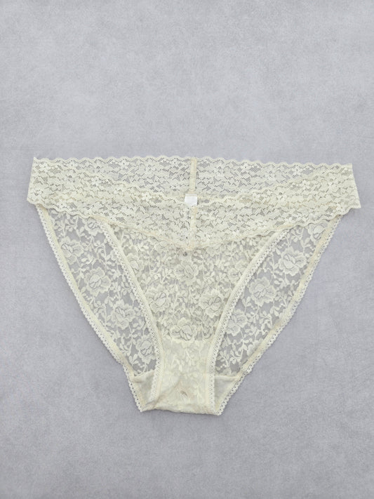 Lace White Panty Lace Dainty Whimsy Sexy Goth Fairy Coquette Bridal Large