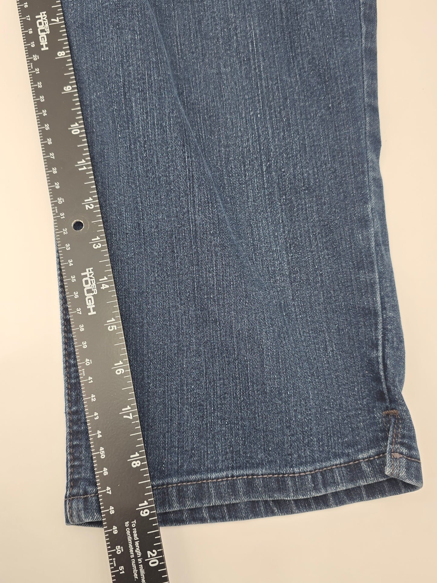 Gloria Vanderbilt Blue Capri Cropped Resort Cottage Perfect Fit Jeans Plus 14