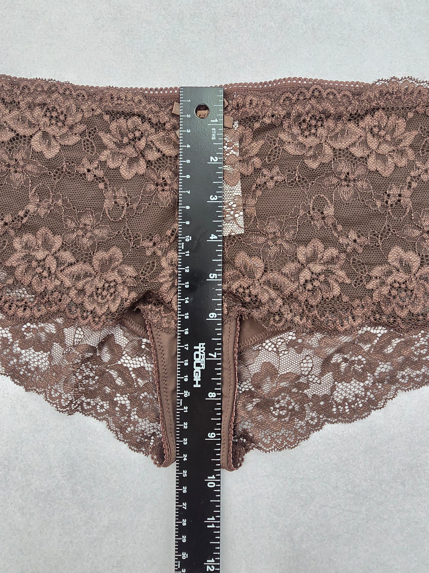 Lace Brown Panty Lace Dainty Whimsy Sexy Goth Fairy Coquette Bridal XL