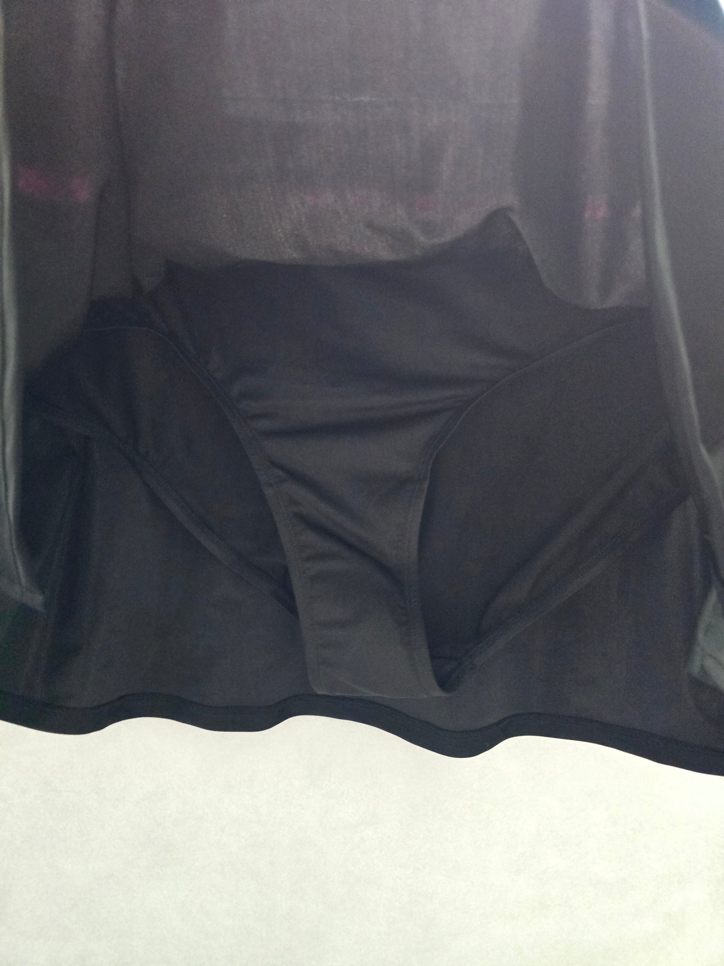 Black Whimsy Goth Swim Skort Mini Skirt Plus XXXL 3XL
