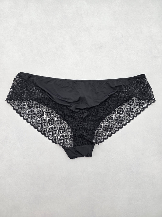 Lace Black Panty Lace Dainty Whimsy Sexy Goth Fairy Coquette Bridal Plus XXL