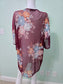 Floral Boho Fairy Coquette Indie Whimsygoth VTG Cottagecore Wrap Kimono Top XL