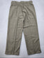 Tan Plaid Straight Leg Pleated George Work Utility Formal Dress Pants Mens 36x30
