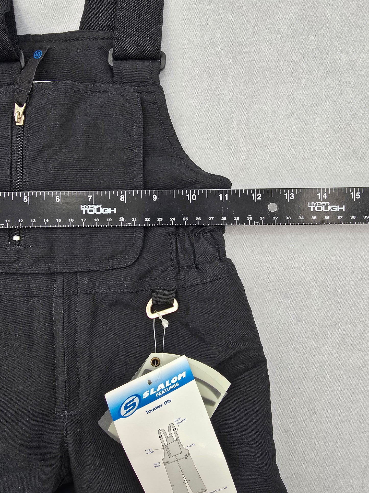 Black Insulated Overall Bib Ski Slalom Toddler Snowboard Snow Pants Boys Small