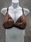 Raisins Black Geometric Bikini Goth Beach Swim Vacation Crisscross Top Plus 24W