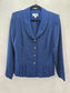 Vintage Blue Y2K Nautical Preppy Boss Pleated Career Fairy Suit Blazer Plus 16P