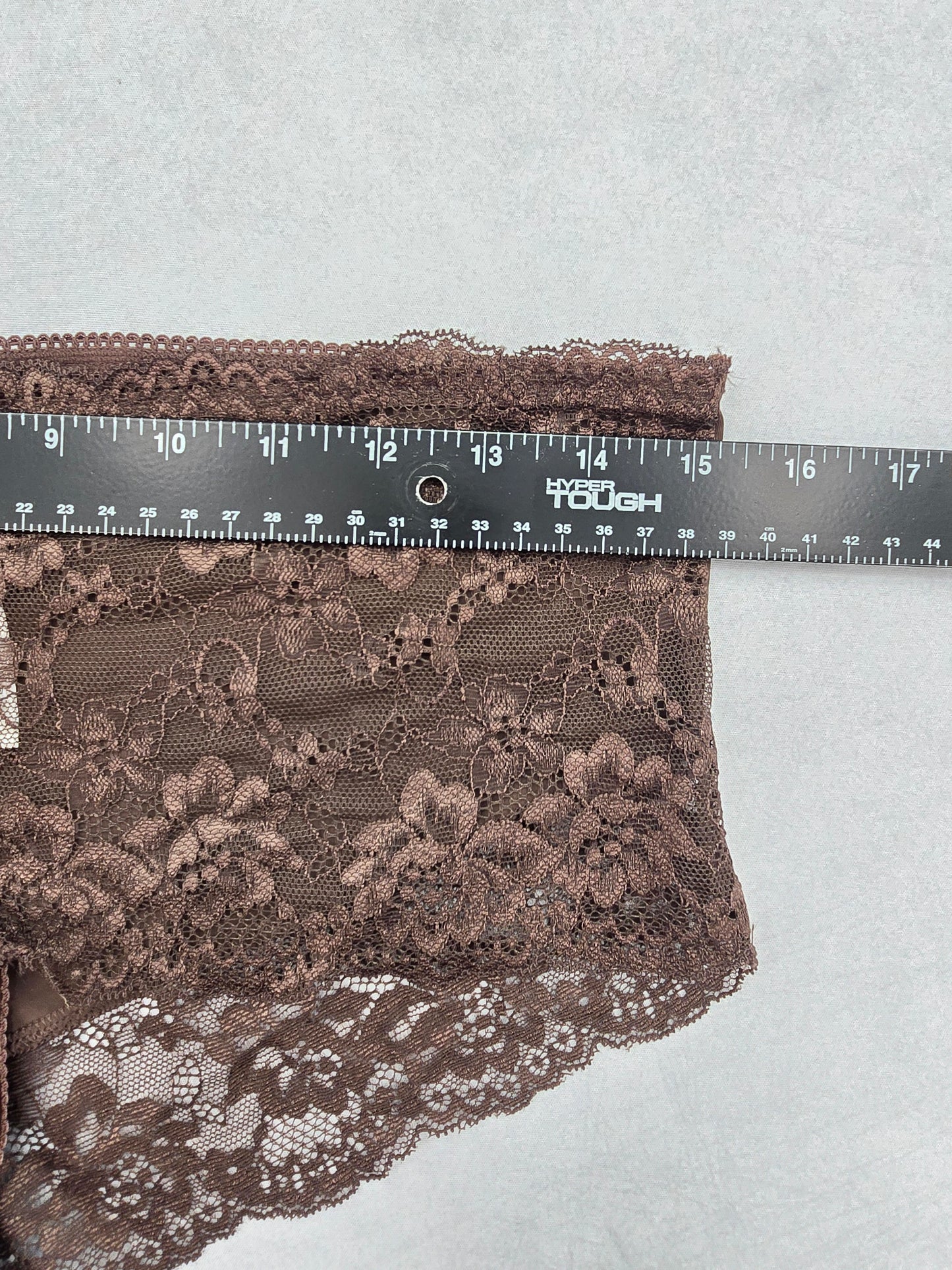 Lace Brown Panty Lace Dainty Whimsy Sexy Goth Fairy Coquette Bridal XL