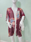Floral Boho Fairy Coquette Indie Whimsygoth VTG Cottagecore Wrap Kimono Top XL