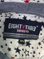 Star Print Boys Button Down Short Sleeve American Holiday Shirt 10/13 Large