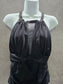 Black Whimsy Goth Ruched One Piece Swimsuit Beach Vacation Large