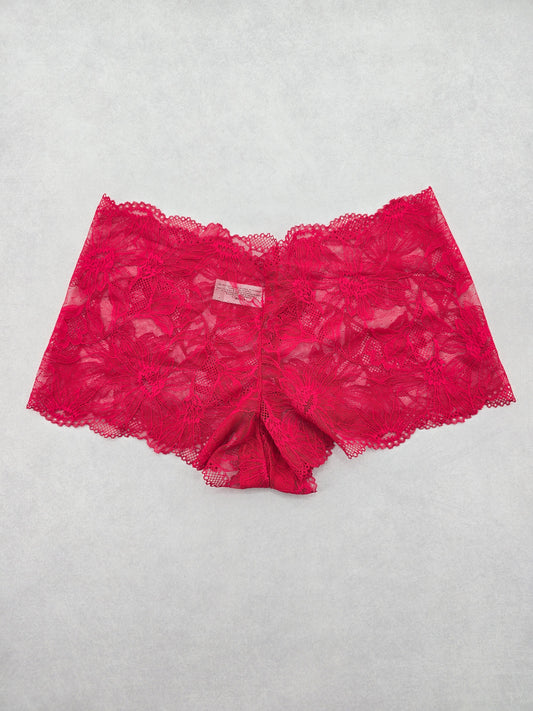 Lace Red Panty Lace Dainty Whimsy Sexy Goth Fairy Coquette Bridal XL 16/18