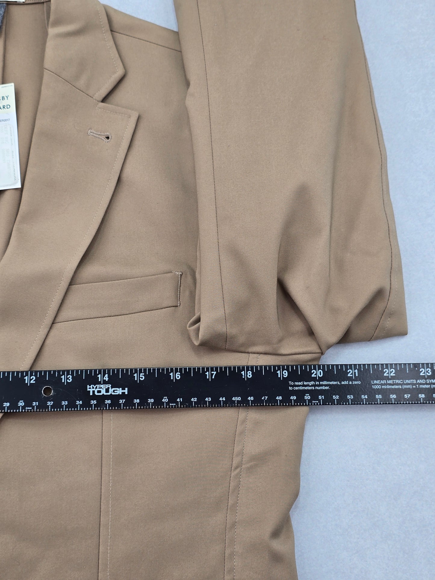 Blazer Sports Coat Mens Tailored Suit Preppy Crosby &amp; Howard Jacket Khaki Medium
