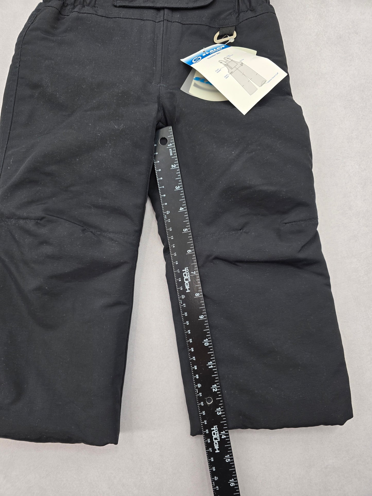 Black Insulated Overall Bib Ski Slalom Toddler Snowboard Snow Pants Boys Small