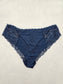 Lace Navy Blue Panty Lace Dainty Whimsy Sexy Goth Fairy Coquette Bridal XL 16/18