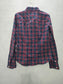 Blue Plaid Button Down Abercrombie & Fitch Long Sleeve Boys Shirt XS