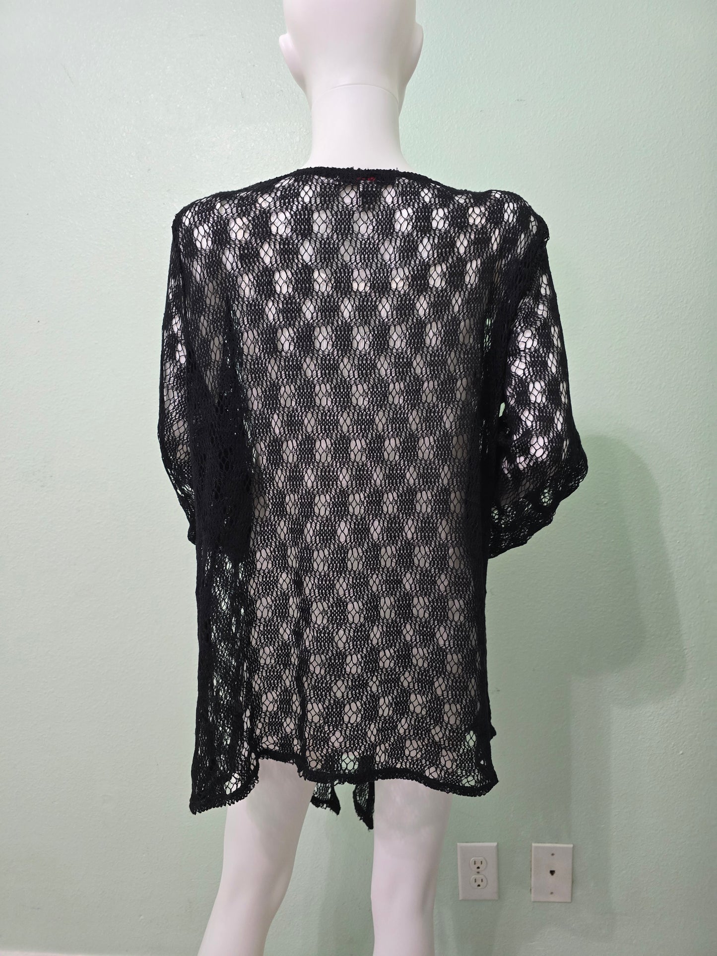 Floral Boho Fairy Coquette Indie Whimsygoth VTG Cottagecore Wrap Kimono Top 14/16