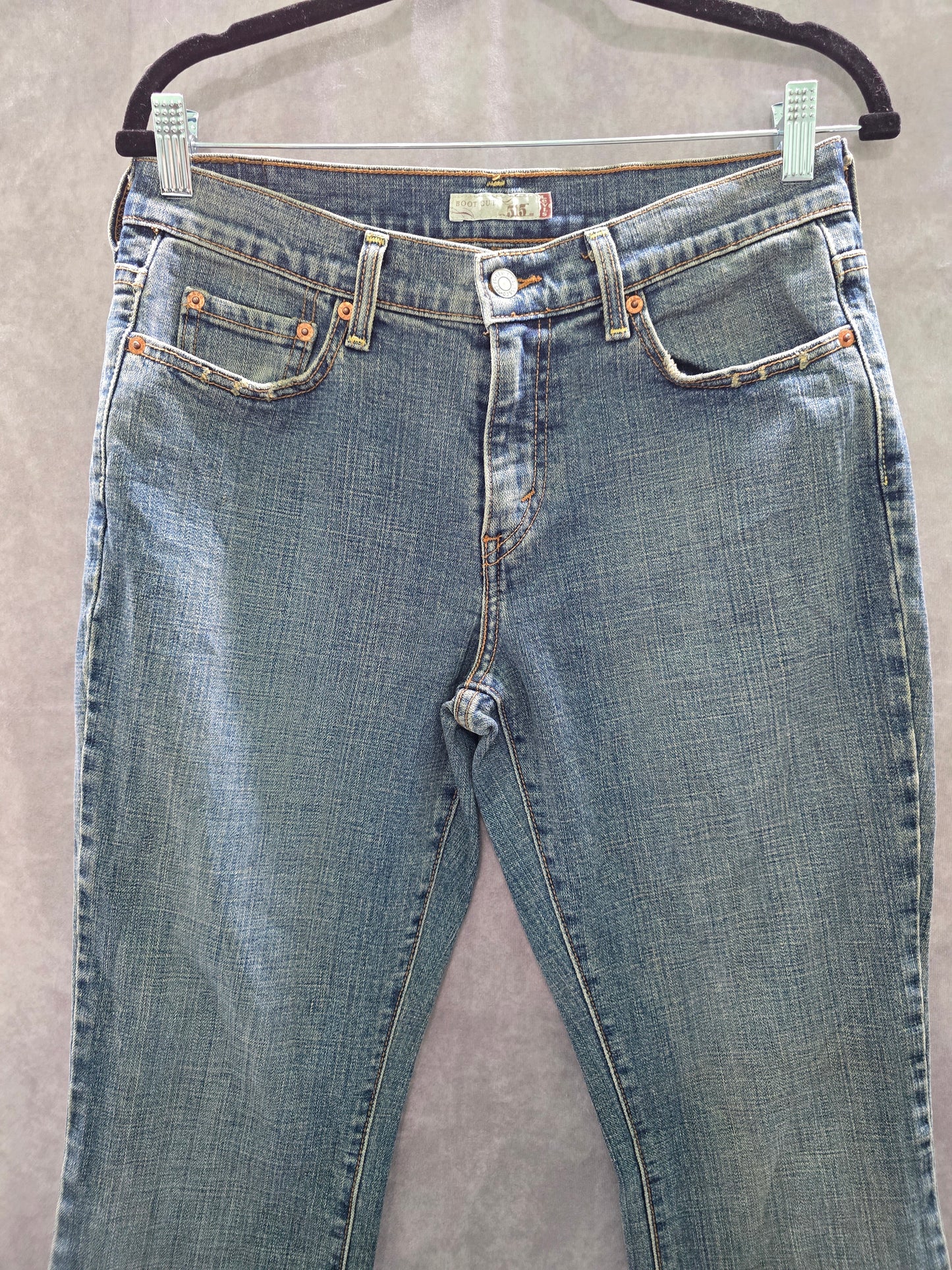 Levi's 515 Bootcut Blue Straight Leg 90s Vintage Womens Jeans 8M