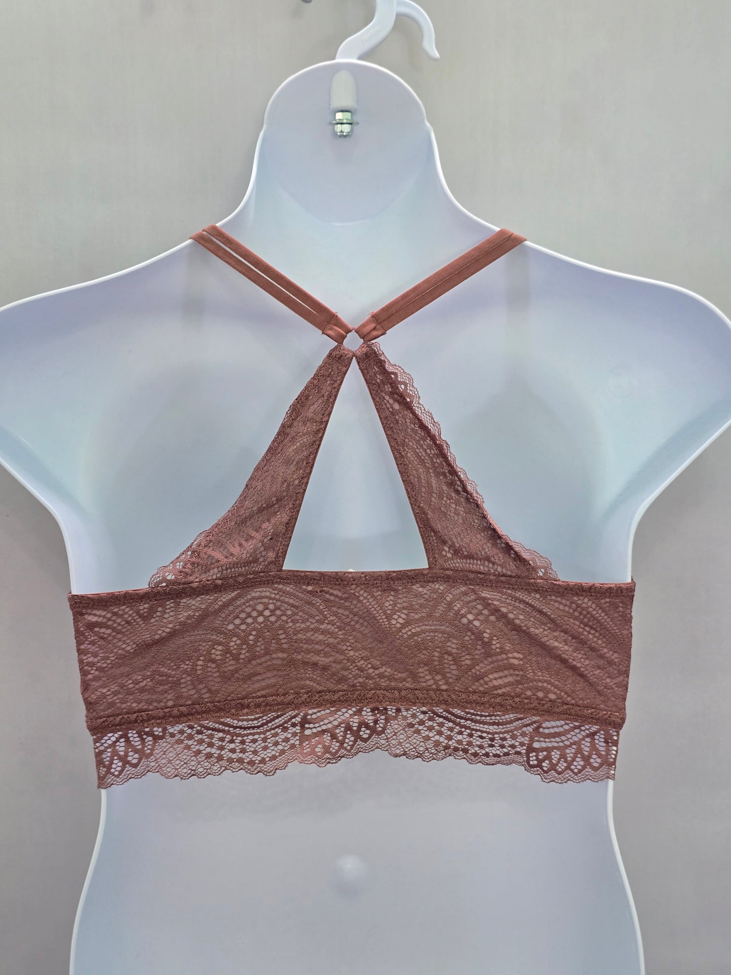 Maurices Brown Romantic Boudoir Bridal Cottage Lingerie Feminine Lace Bra XL