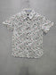 Star Print Boys Button Down Short Sleeve American Holiday Shirt 10/13 Large