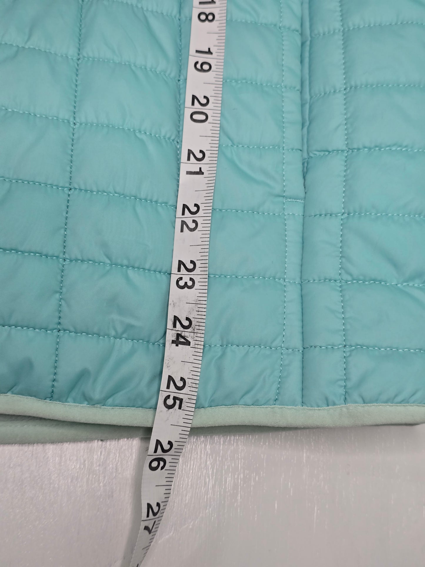 Cat & Jack Blue Puffer Quilt Fleece Lined Hoodie Full Zip Girls Youth Jacket XL