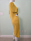 Zara Yellow Cutout Midi Bodycon Y2K Stretch Casual Dress Small