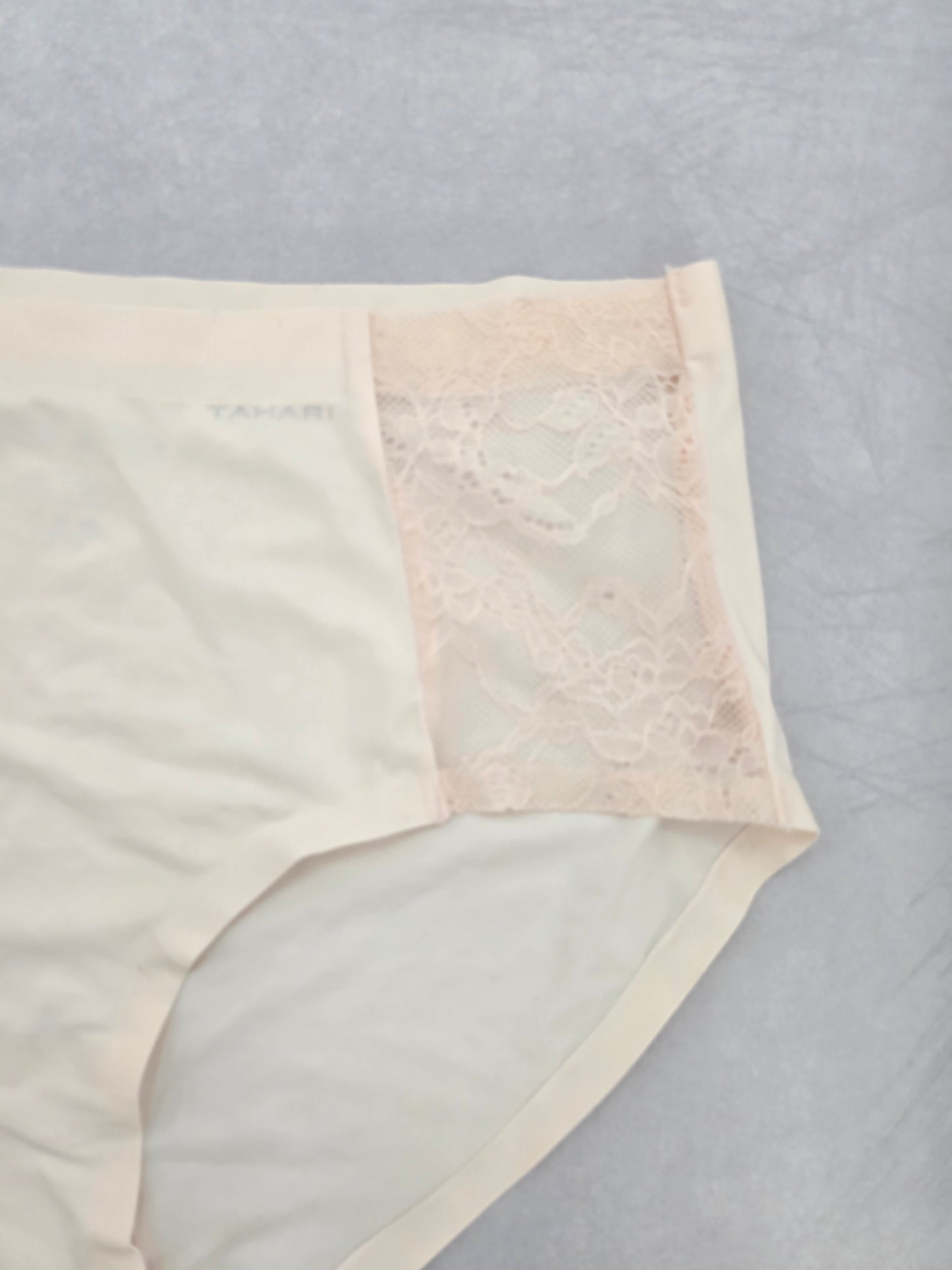 Tahari Blush Lace Dainty Whimsy Boho Goth Fairy Coquette Bridal Panties Large