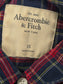 Blue Plaid Button Down Abercrombie & Fitch Long Sleeve Boys Shirt XS