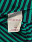 Striped Green Halter One Piece Swimsuit Beach 90s Resort Vacation Merona Large