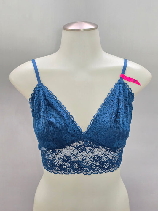 Maidenform Blue Romantic Boudoir Bridal Cottage Lingerie Feminine Lace Bra M