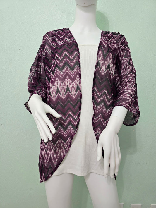 Floral Boho Fairy Coquette Indie Whimsygoth VTG Cottagecore Wrap Kimono Top 3XL
