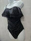 Kona Sol Resort Y2K Black Lace Whimsygoth One Piece Goth Swimsuit Beach Large