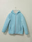 Cat & Jack Blue Puffer Quilt Fleece Lined Hoodie Full Zip Girls Youth Jacket XL