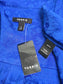 Royal Blue Floral Jacquard Kimono Queen Damask Electric Goth Trench Coat Plus 4X