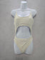White One Piece 90s Y2K Swimsuit Beach Vacation Resort Sexy Large