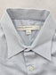 Blue Collared Formal Wedding Button Up Cotton Dress Work 16.5 Neck Shirt L 34/35